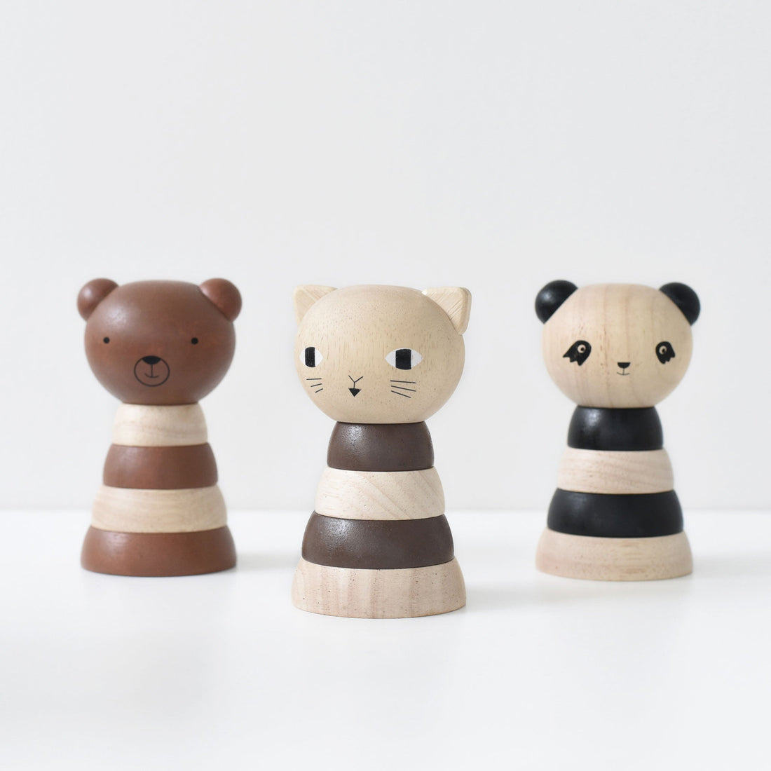 Wee Gallery - Wood Stacker Toy - Panda - Laadlee