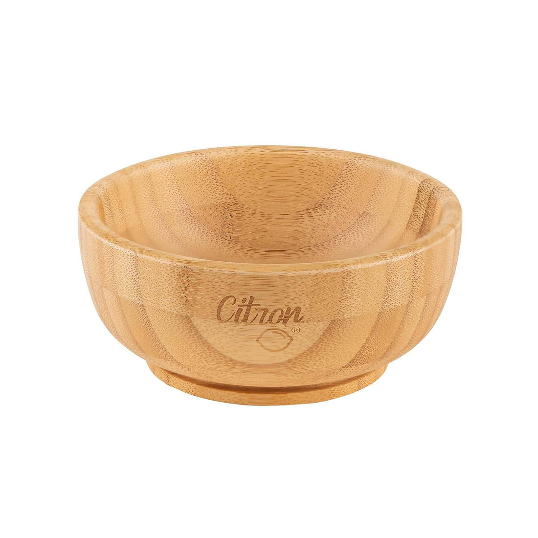 Citron Organic Bamboo Bowl 300ml Suction & Spoon - Dusty Blue - Laadlee