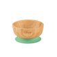 Citron Organic Bamboo Bowl 300ml Suction & Spoon - Pastel Green - Laadlee
