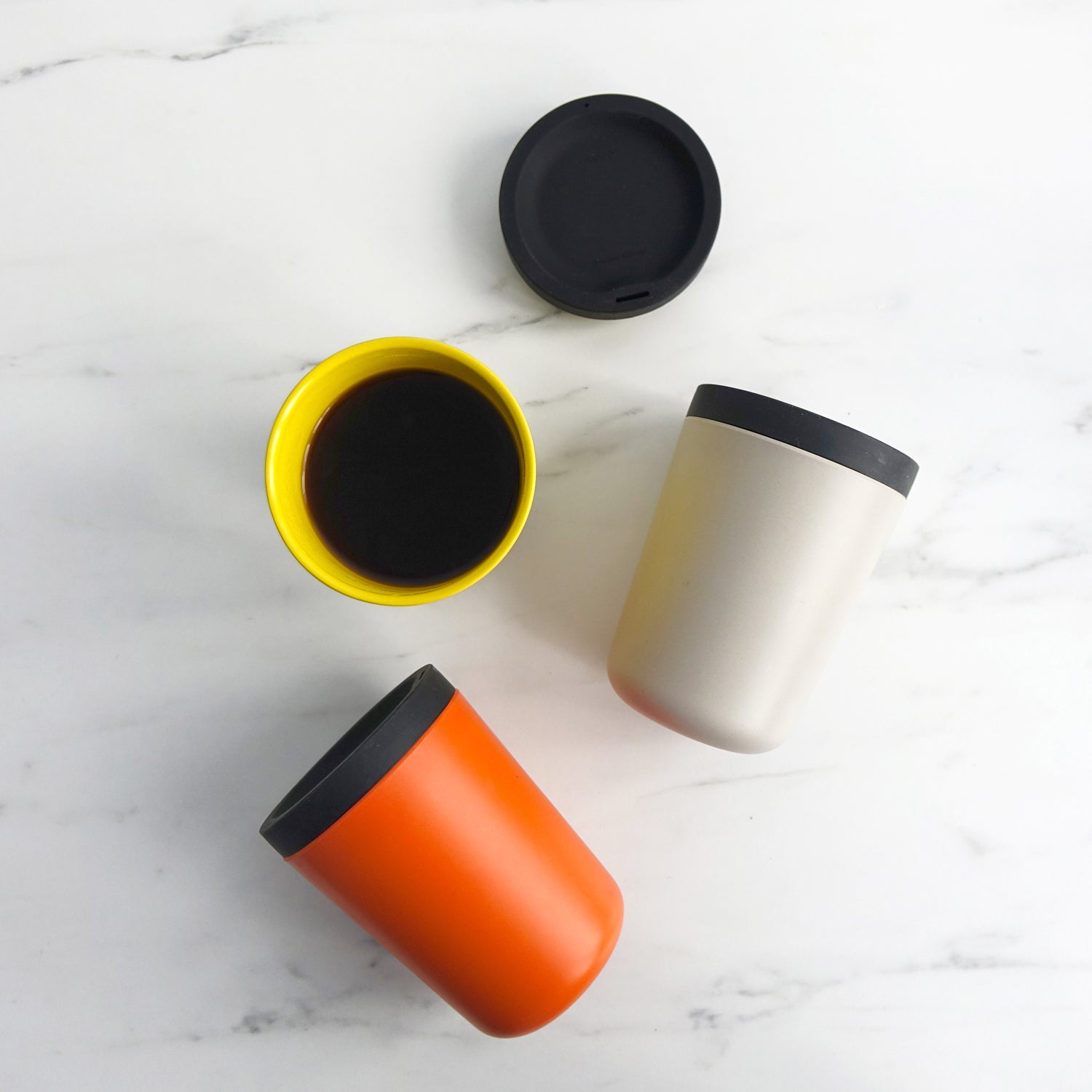 Ekobo - Go Reusable Takeaway Mug 350 ml - Stone - Laadlee