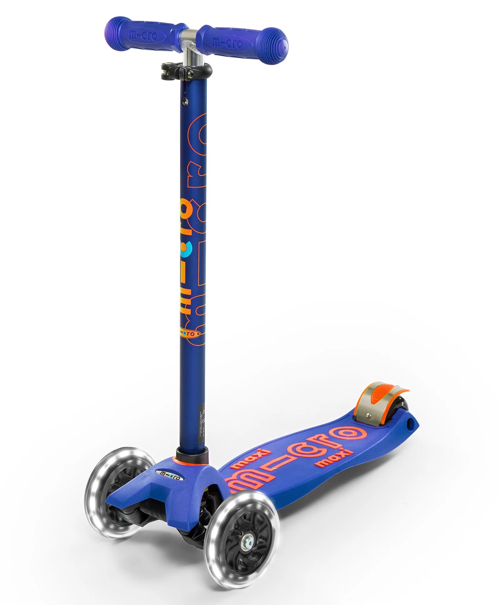 Micro Maxi Deluxe Scooter with LED - Blue - Laadlee