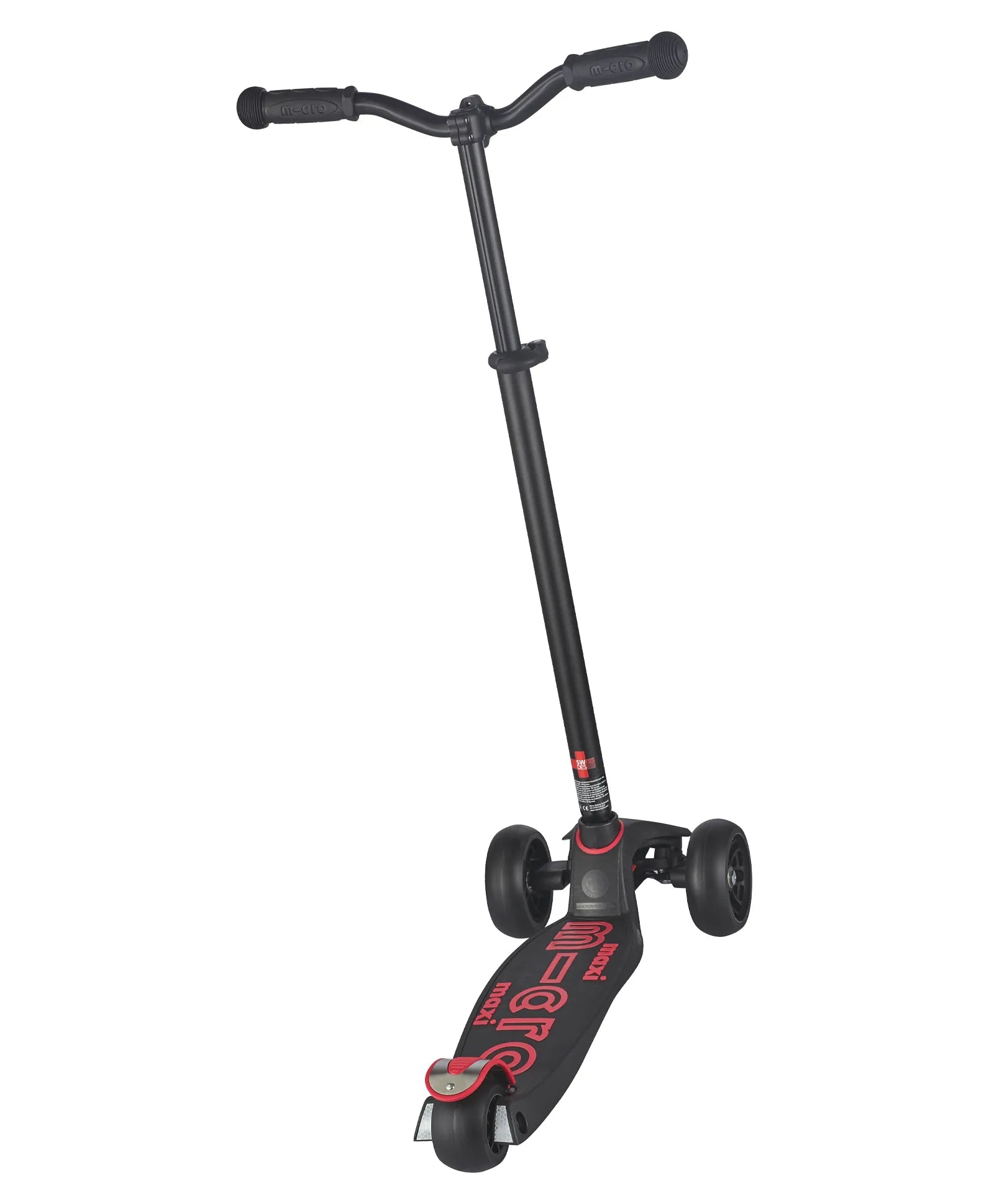 Micro Maxi Deluxe Pro Scooter - Black and Red - Laadlee