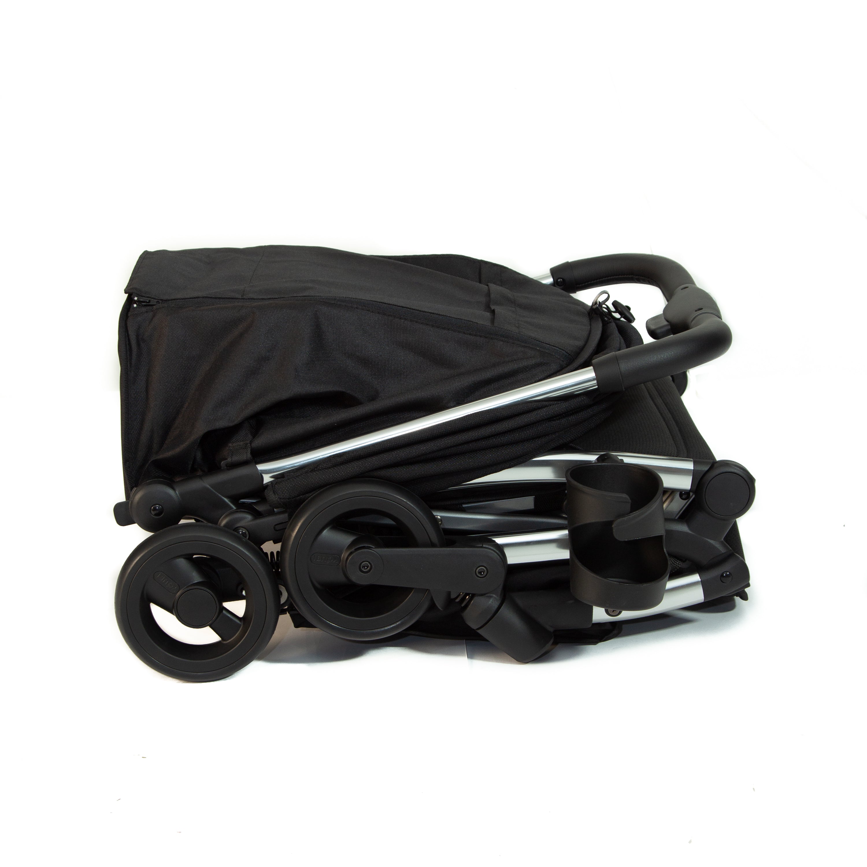 Youbi Toddler German Travel Light Stroller-Black with New Born Attachment - Laadlee