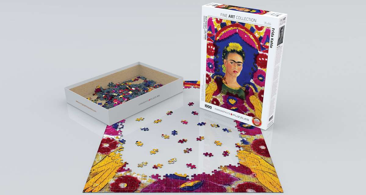 EuroGraphics Self Portrait Frame By Frida Kahlo 1000 Pieces Puzzle - Laadlee