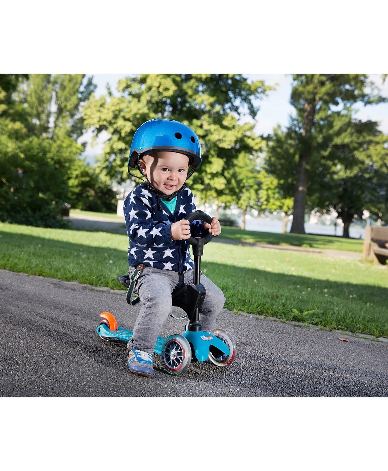 Micro Mini 3 In 1 Classic Scooter - Blue - Laadlee