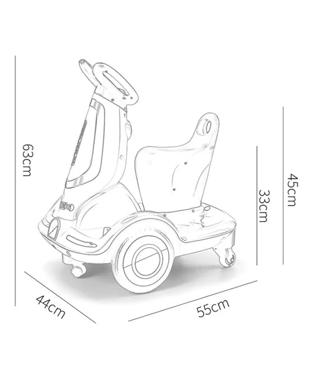 Pikkaboo Toddler Four-wheel Music & Light Electric Scooter - Red - Laadlee