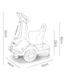 Pikkaboo Toddler Four-wheel Music & Light Electric Scooter - Red - Laadlee