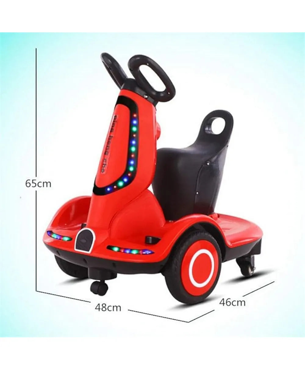 Pikkaboo Toddler Four-wheel Music & Light Electric Scooter - Red - Laadlee