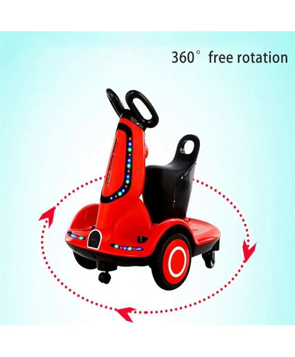 Pikkaboo Toddler Four-wheel Music & Light Electric Scooter - Red - Laadlee