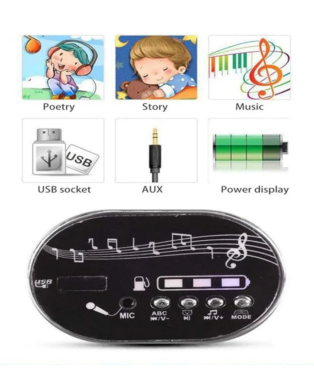 Pikkaboo Toddler Four-wheel Music & Light Electric Scooter - Red - Laadlee