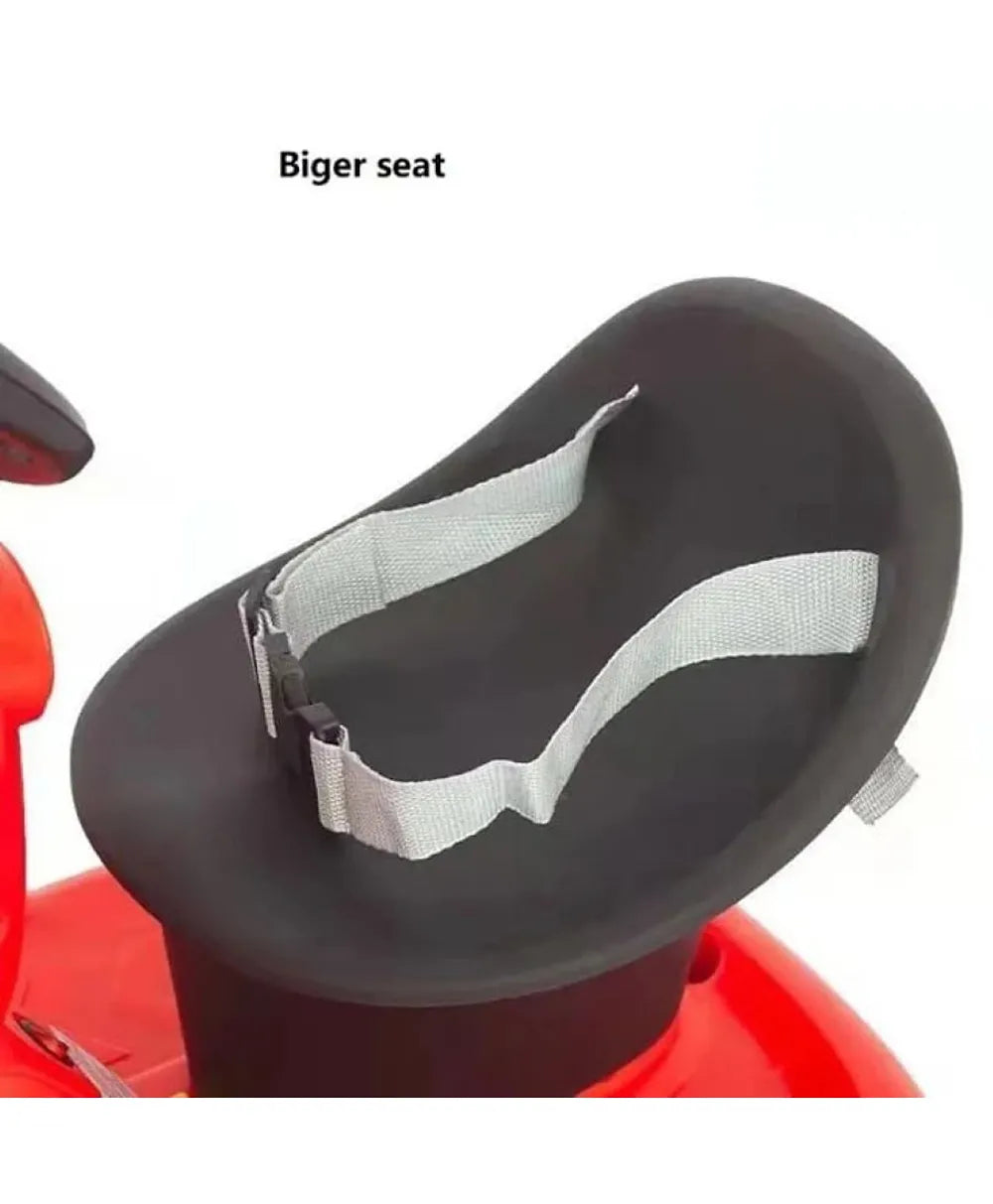 Pikkaboo Toddler Four-wheel Music & Light Electric Scooter - Red - Laadlee