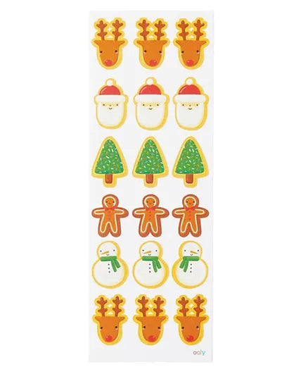 OOLY Stickiville Stickers - Skinny - Christmas Cookies - Laadlee