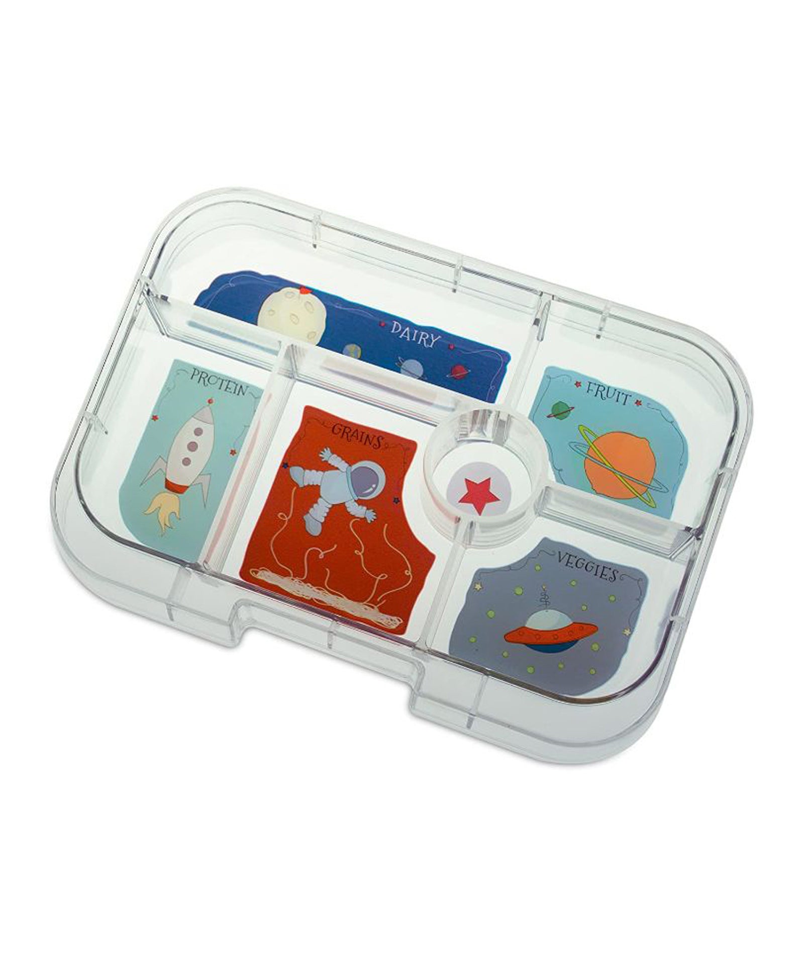 Yumbox Original 6 Compartment Rocket Lunch Box - Road Red - Laadlee