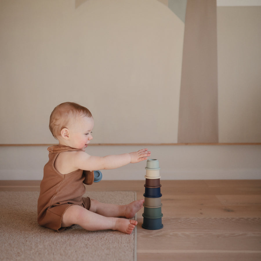 Mushie Stacking Cups Forest - Laadlee