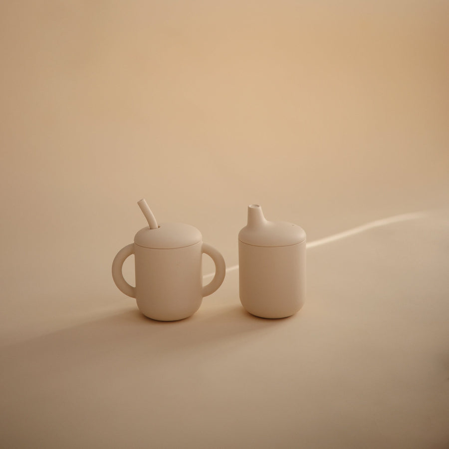 Mushie Silicone Training Cup + Straw Shifting Sand - Laadlee