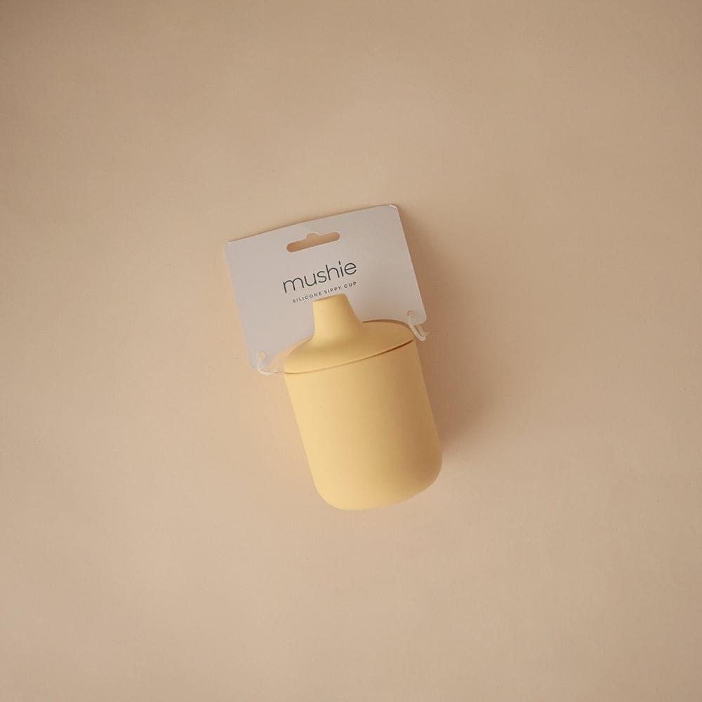 Mushie Silicone Sippy Cup Pale Daffodil - Laadlee