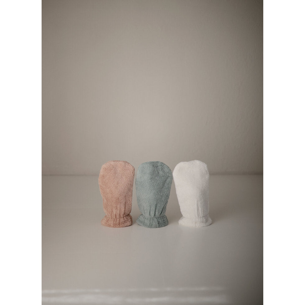 Mushie Bath Mitt 2-Pack Pearl - Laadlee