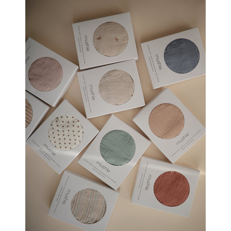 Mushie Changing Pad Cover Cedar - Laadlee