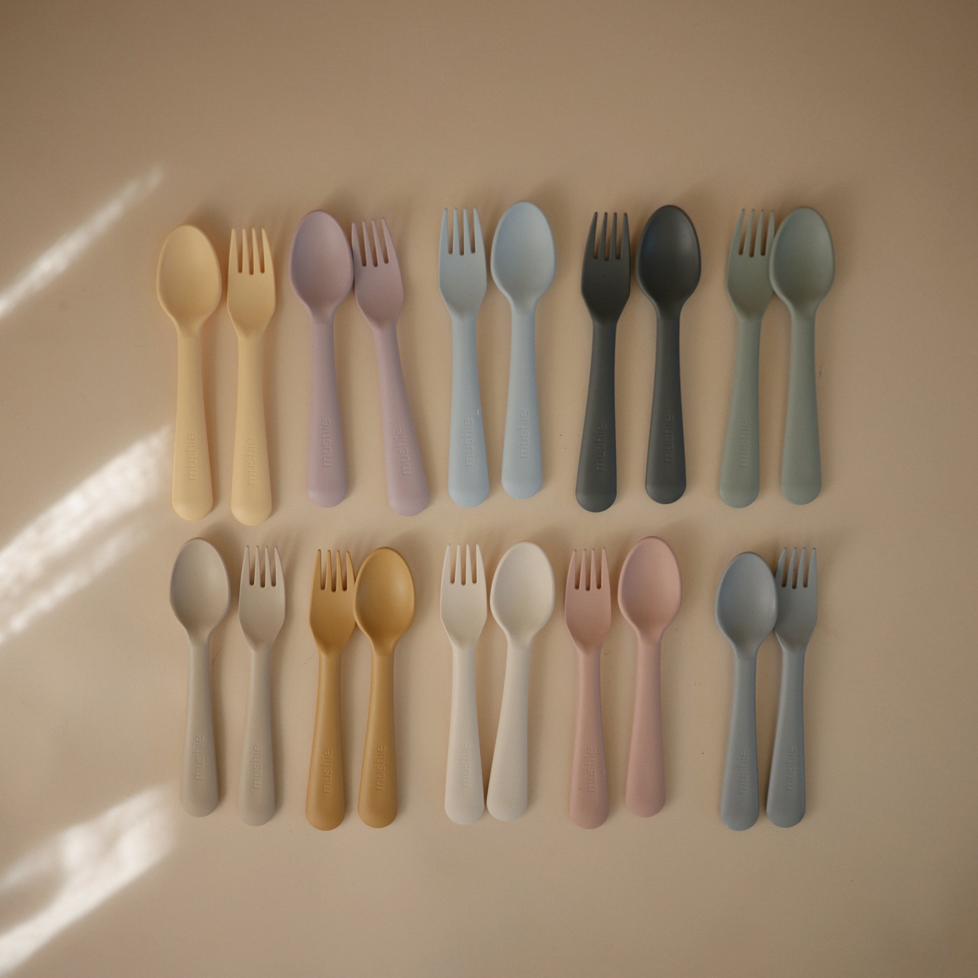Mushie Fork & Spoon Soft Lilac - Laadlee