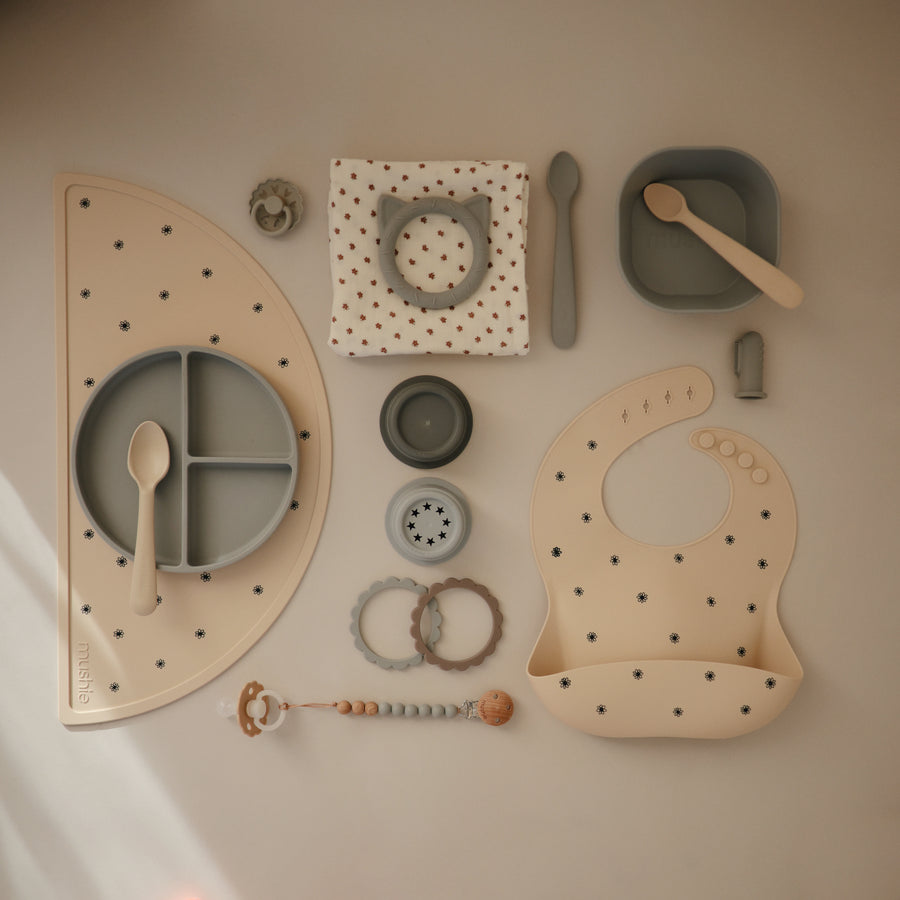 Mushie Silicone Plate Stone - Laadlee