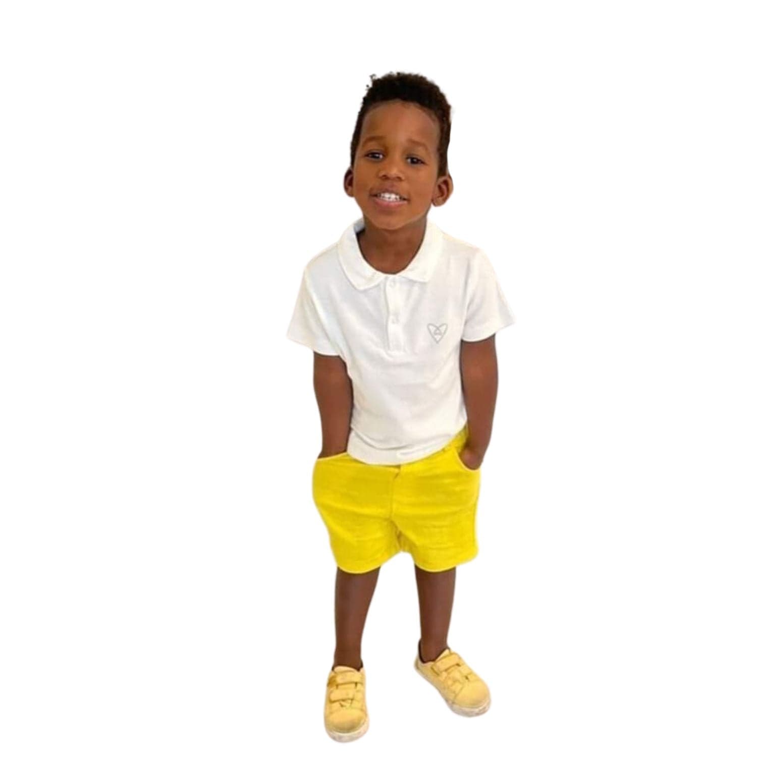 Forever Cute Polo T-shirt - White - Laadlee
