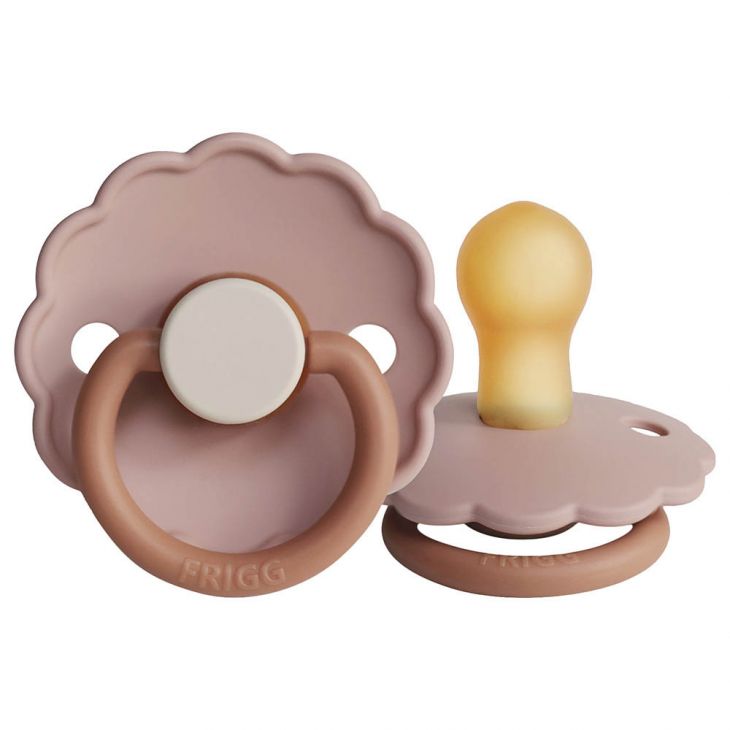 Frigg Daisy Latex Baby Pacifier 6M-18M, 1Pack, Biscuit - Size 2 - Laadlee