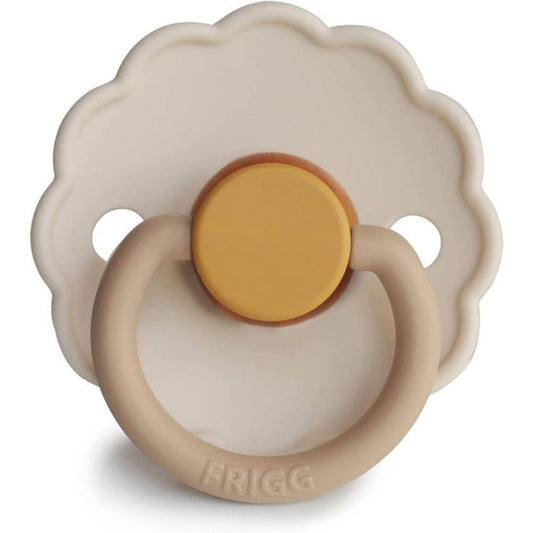 Frigg Daisy Latex Baby Pacifier 0-6M, 2Pack, Chamomile - Size 1 - Laadlee