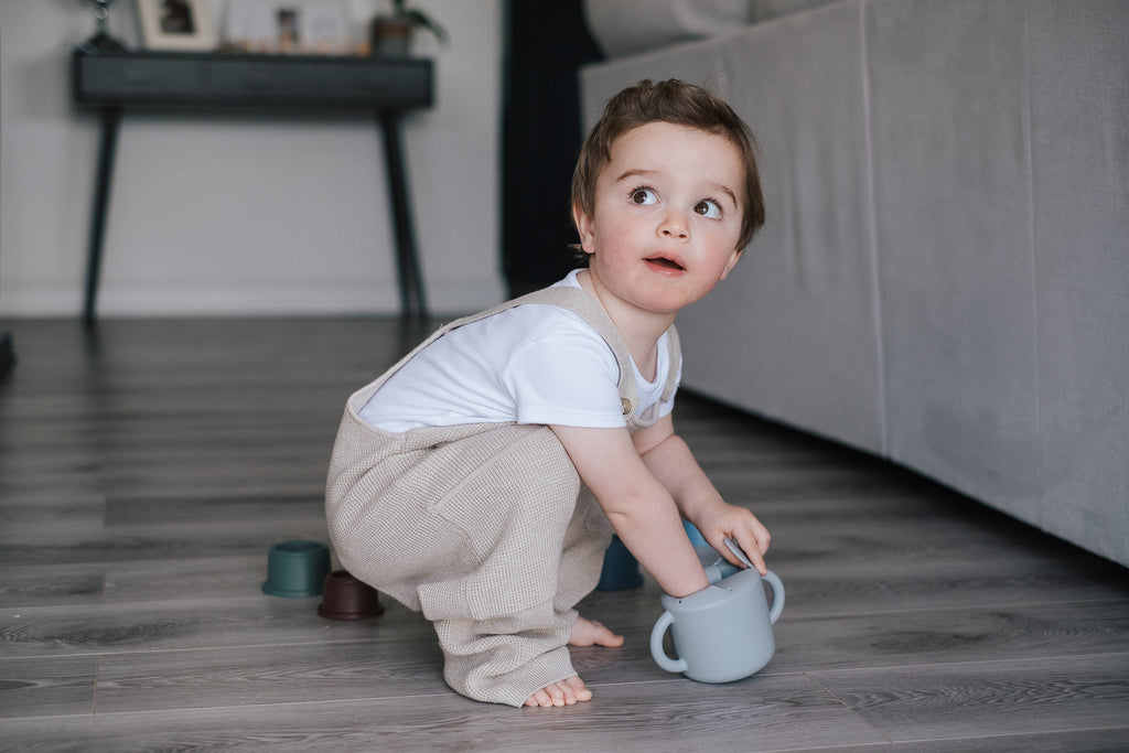 Mushie Silicone Snack Cup Stone - Laadlee