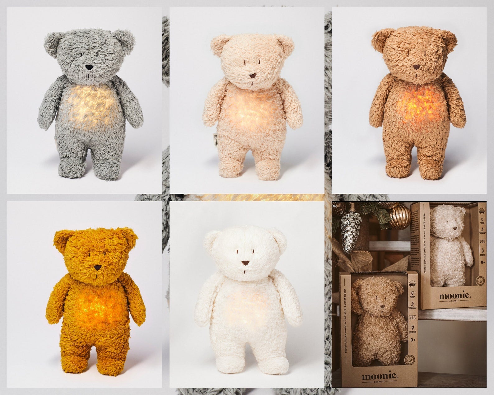 Moonie - Organic Humming Bear - Mineral Grey - Laadlee