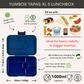 Yumbox Tapas 5 Compartment Clear Blue Tray Lunch Box - Bali Aqua - Laadlee