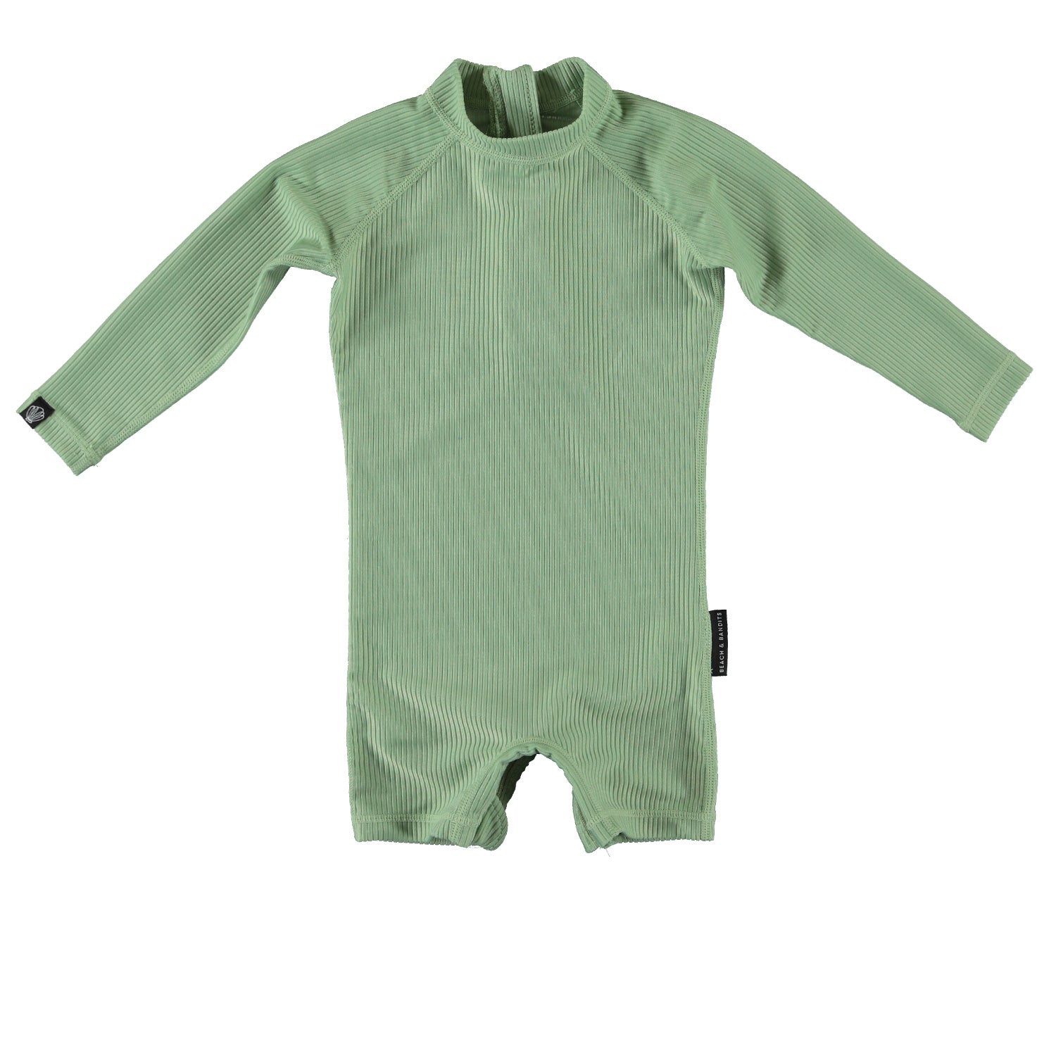 Beach & Bandits Basil Ribbed Baby Swimsuit - Laadlee