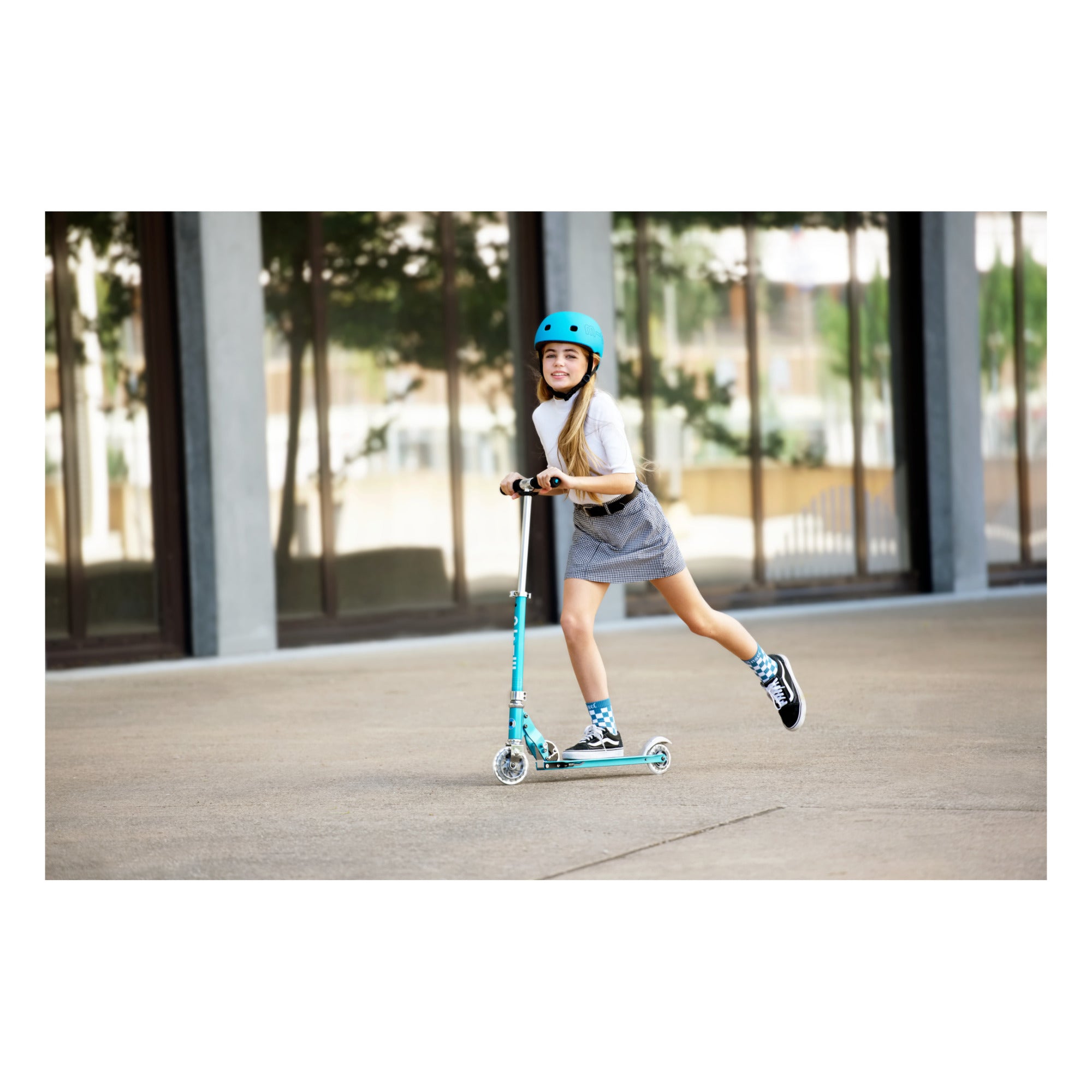 Micro Sprite Scooter with LED Wheels - Ocean Blue - Laadlee