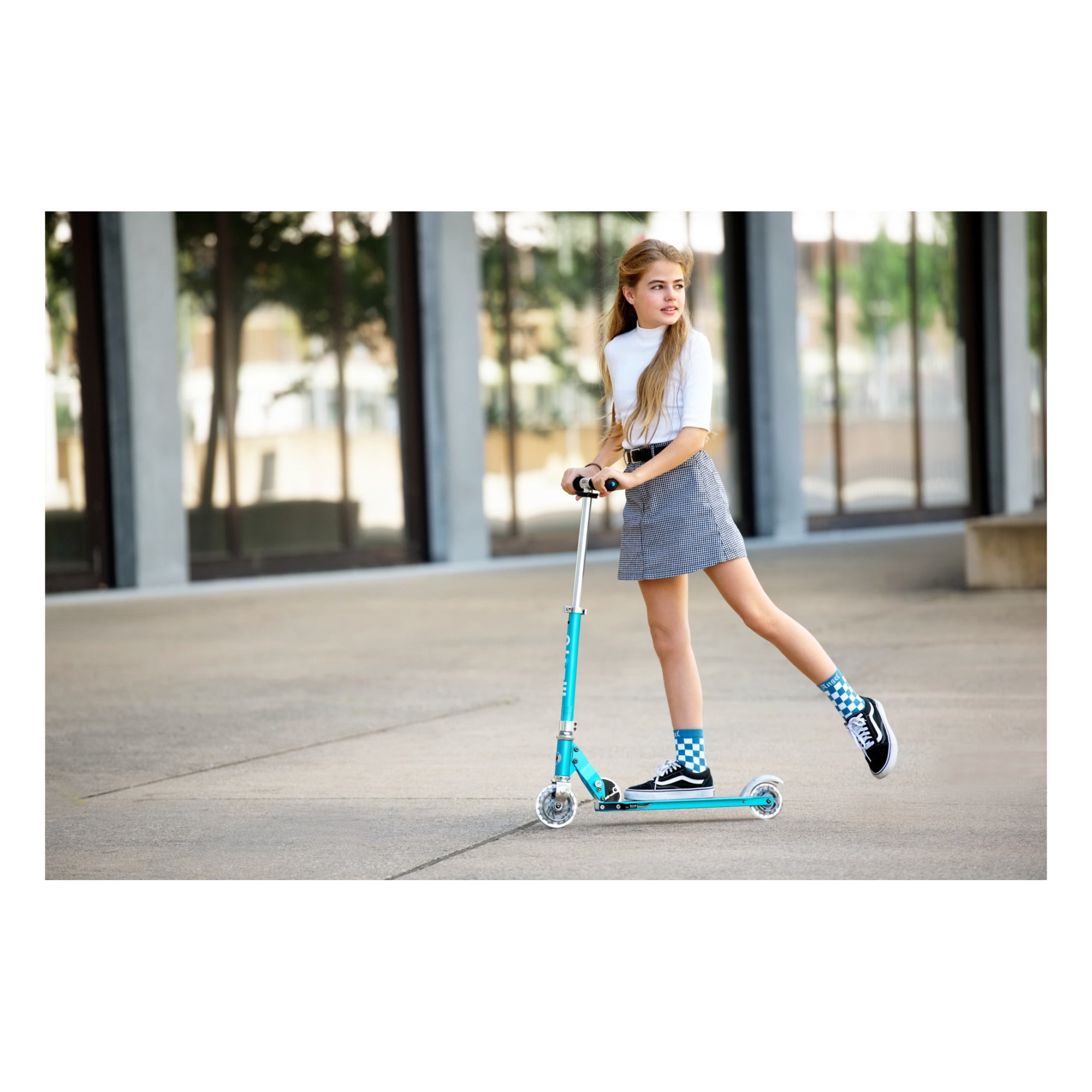 Micro Sprite Scooter with LED Wheels - Ocean Blue - Laadlee