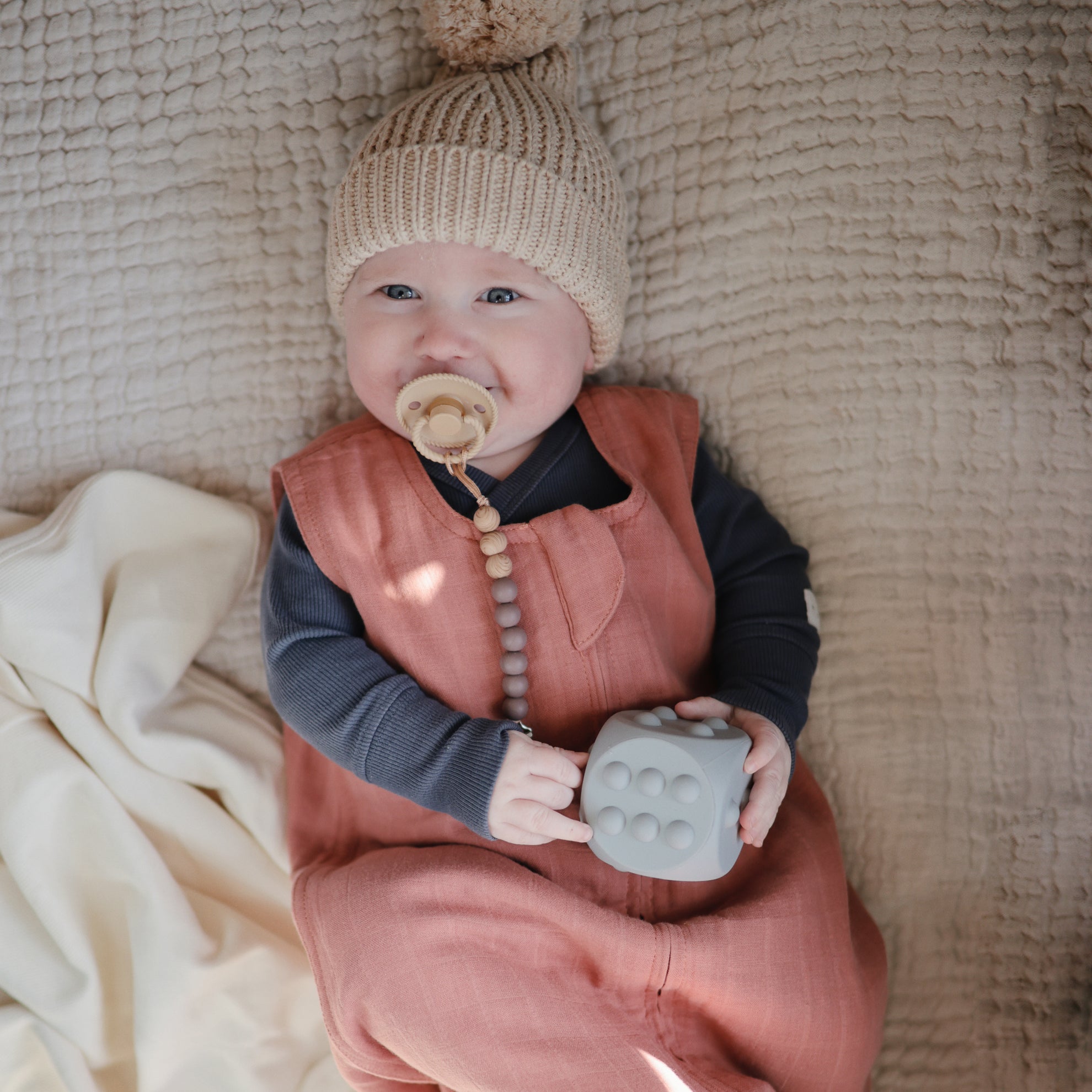 Mushie Pacifier Clips Eva Ash - Laadlee