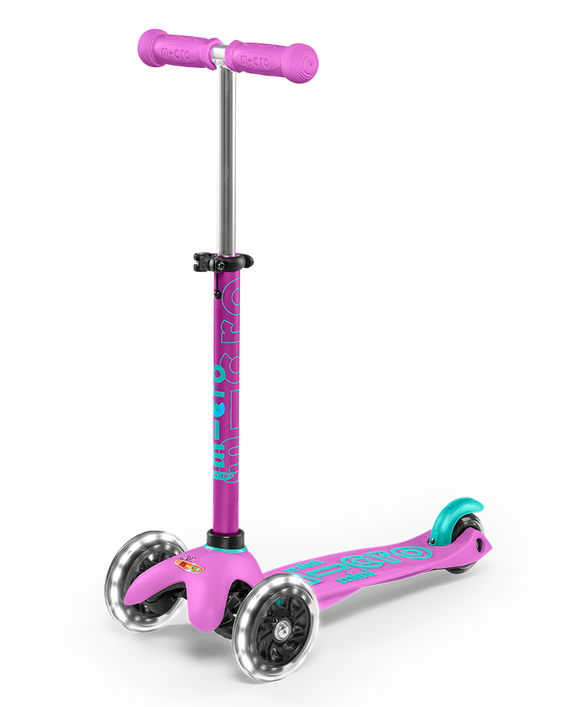 Micro Mini Deluxe Scooter with LED Wheels - Lavender - Laadlee