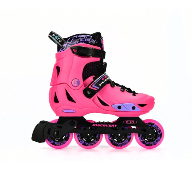 Micro Skates Discovery - Pink with Brake Set (Size 33-36) - Laadlee