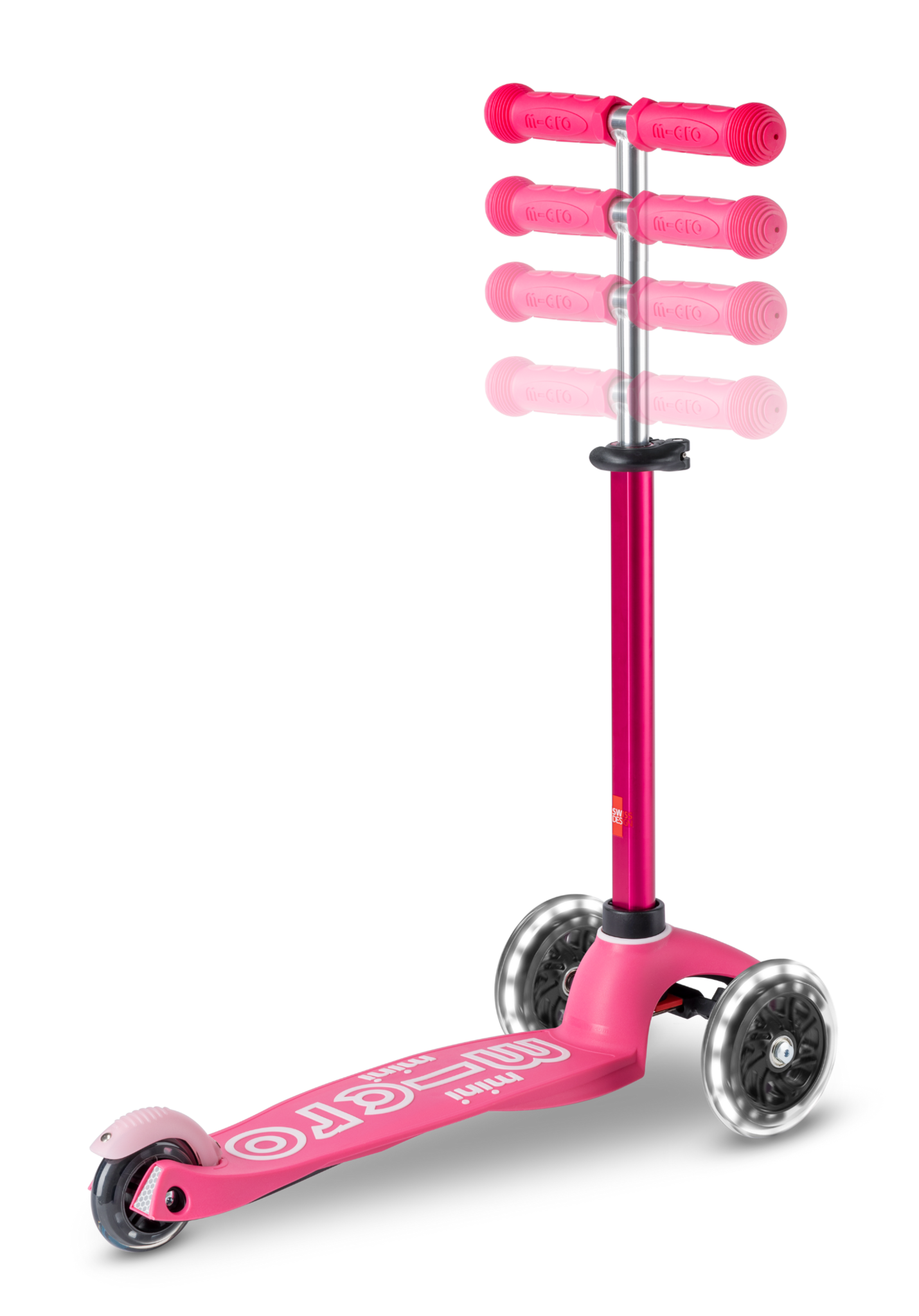 Micro Mini Deluxe Scooter with LED Wheels - Pink - Laadlee