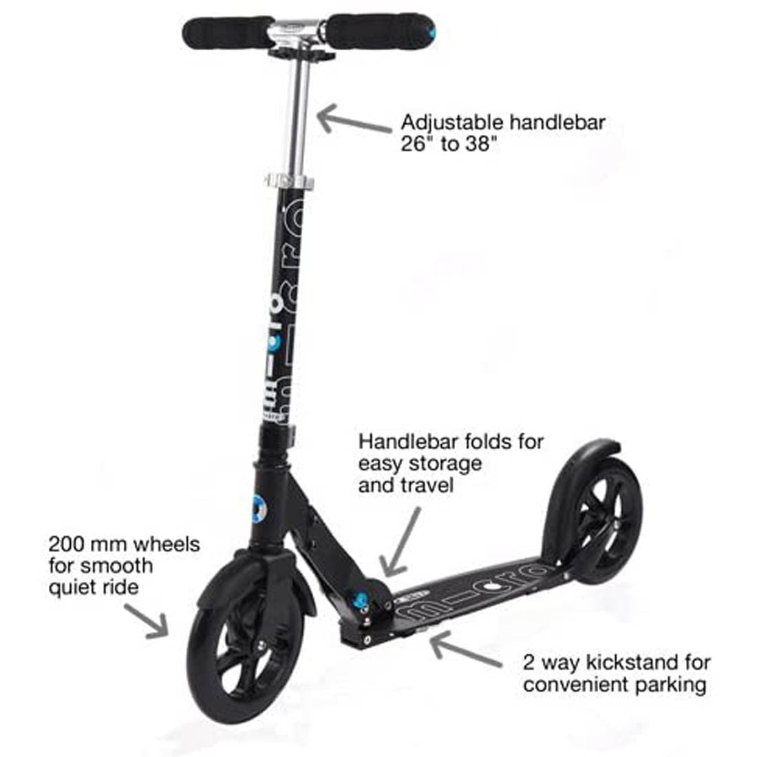 Micro Classic Scooter - Black - Laadlee
