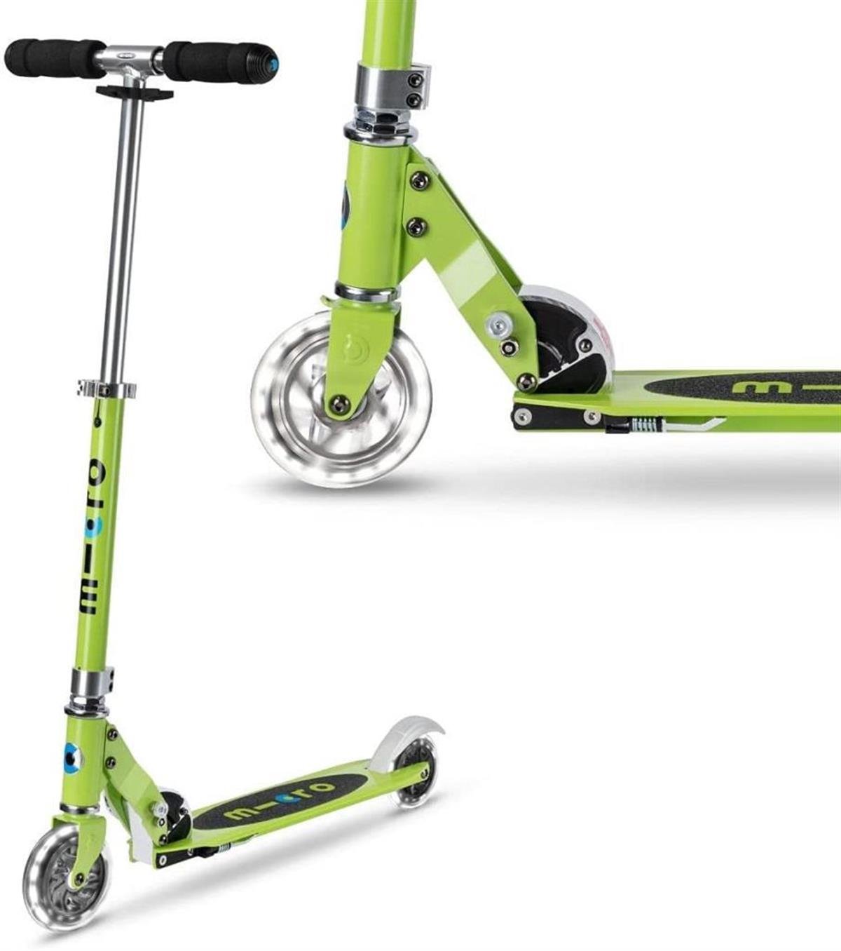 Micro Sprite Scooter with LED Wheels - Chartreuse - Laadlee