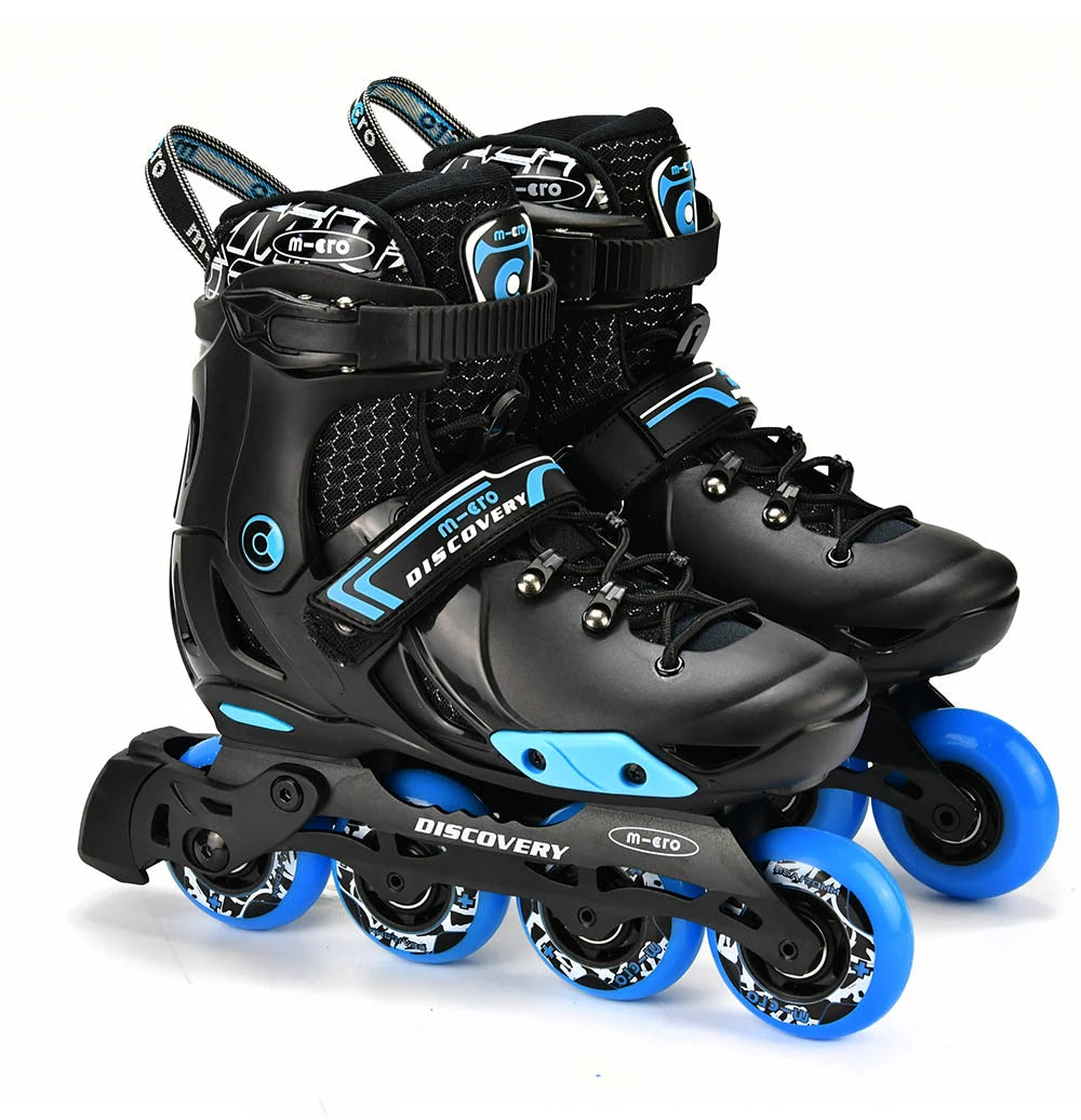 Micro Skates Discovery - Black with Brake Set (Size 33-36) - Laadlee