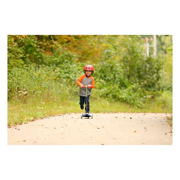 Micro Mini Deluxe Scooter with LED Wheels - Navy Blue - Laadlee