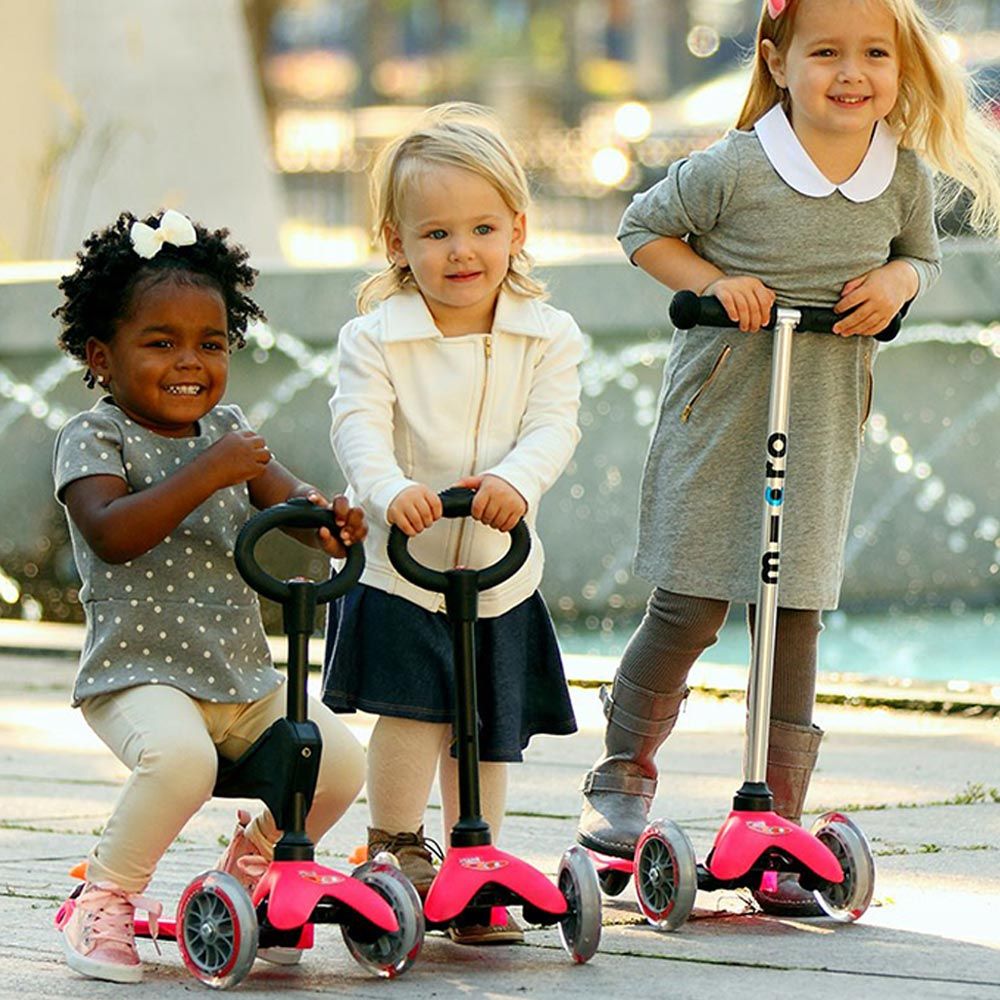 Micro Mini 3 In 1 Scooter - Pink - Laadlee