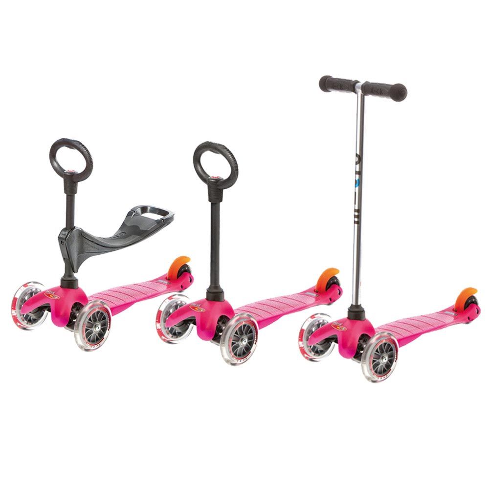 Micro Mini 3 In 1 Scooter - Pink - Laadlee