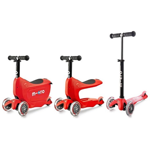 Micro Mini2go Deluxe Scooter - Red - Laadlee