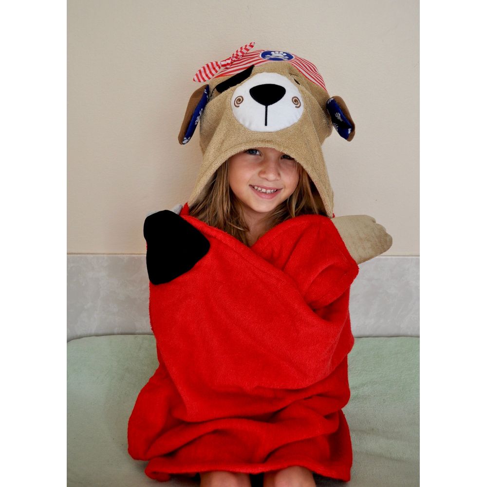 Zoocchini Hooded Towel - Pedro the Pirate Dog - Laadlee