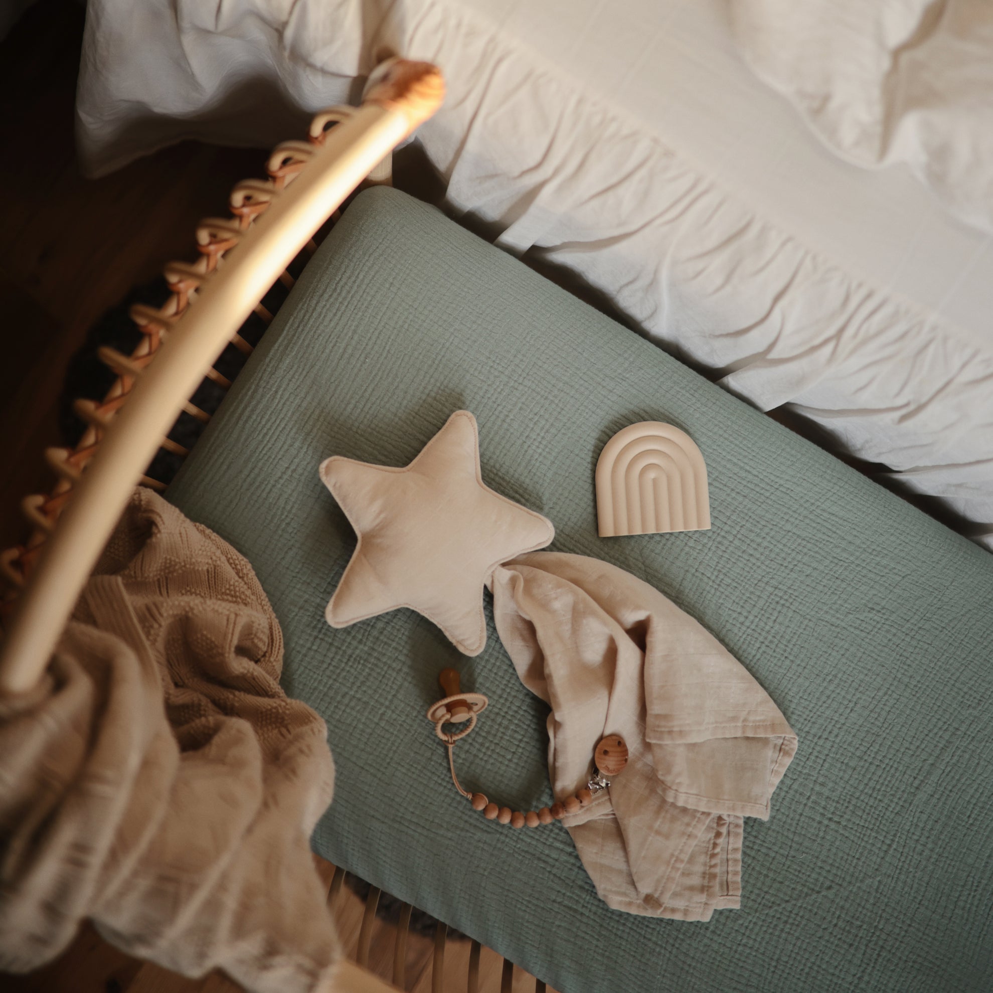 Mushie Lovey Blanket Star Fog - Laadlee