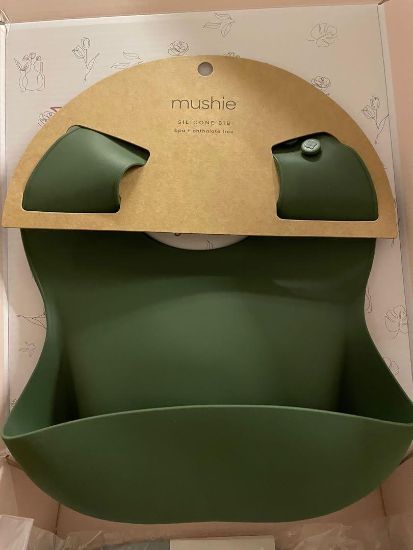 Mushie Silicone Bib Forest Green - Laadlee