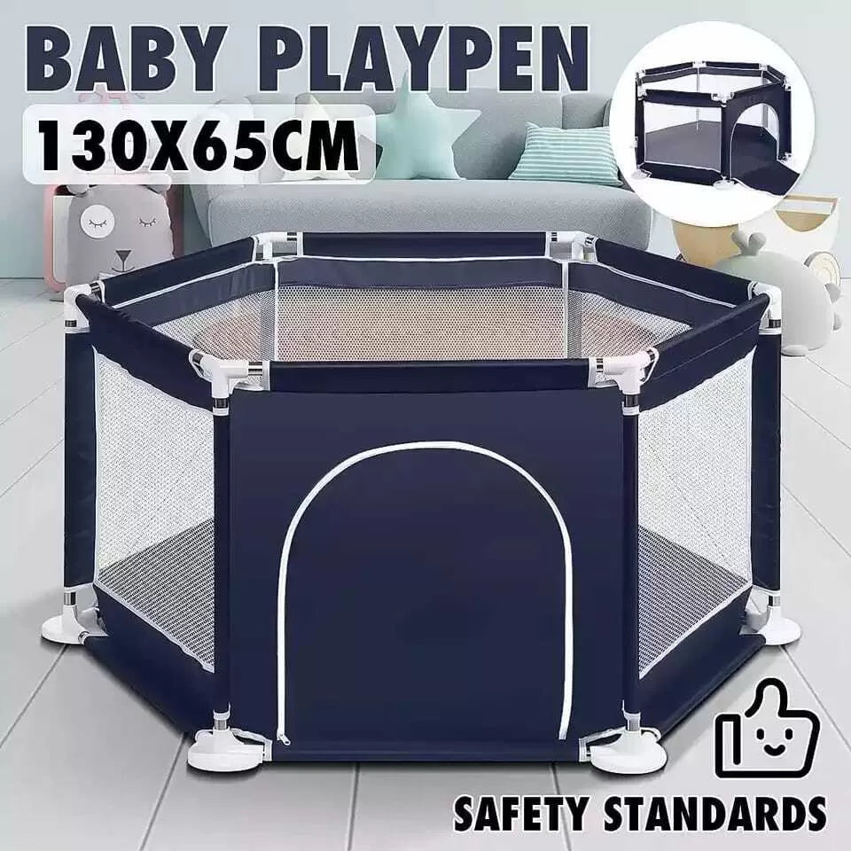 Pikkaboo Portable Playpen with 30 Free balls - Navy - Laadlee