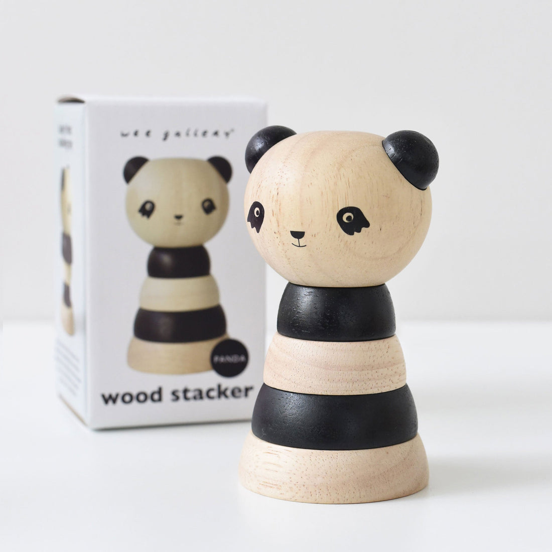 Wee Gallery - Wood Stacker Toy - Panda - Laadlee