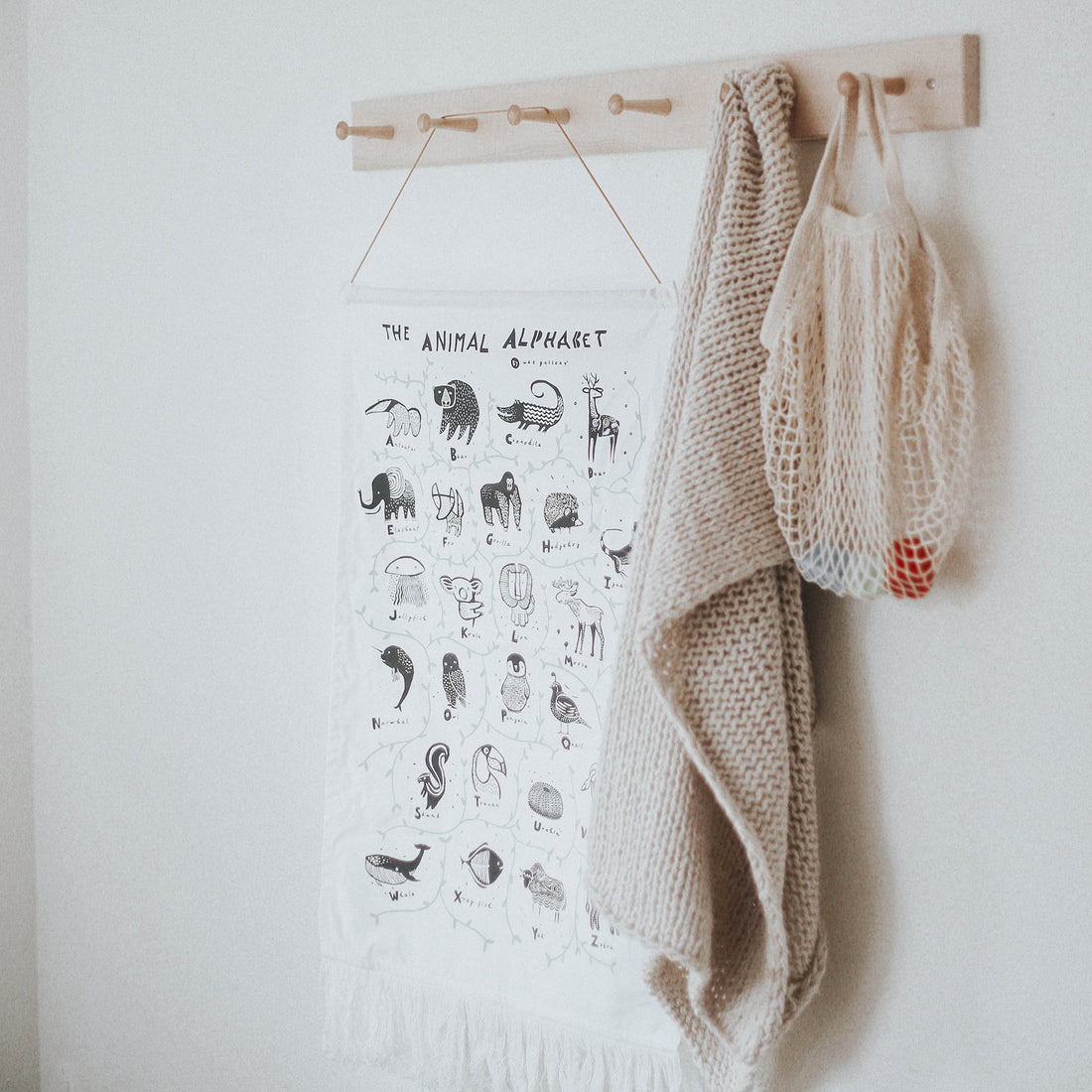 Wee Gallery - Animal Alphabet Wall Hanging - Laadlee